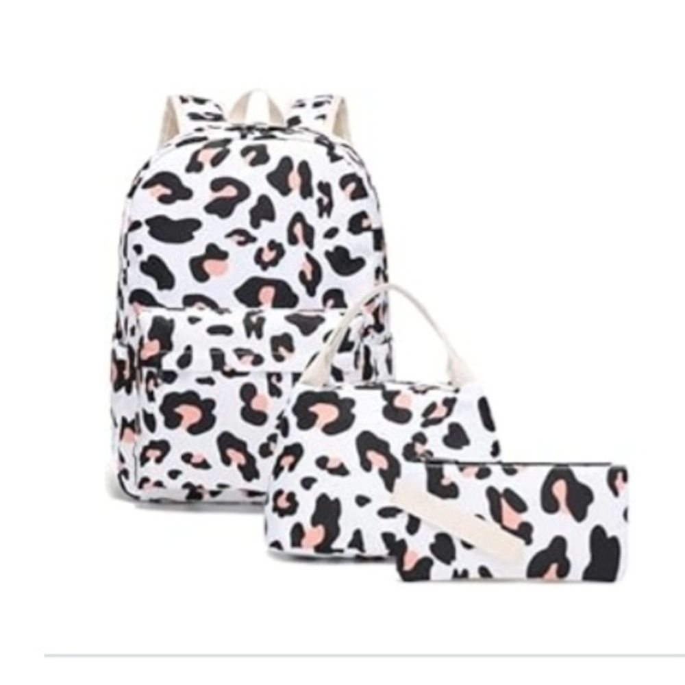 Leopard Print Backpack Set - Picture 1 of 3